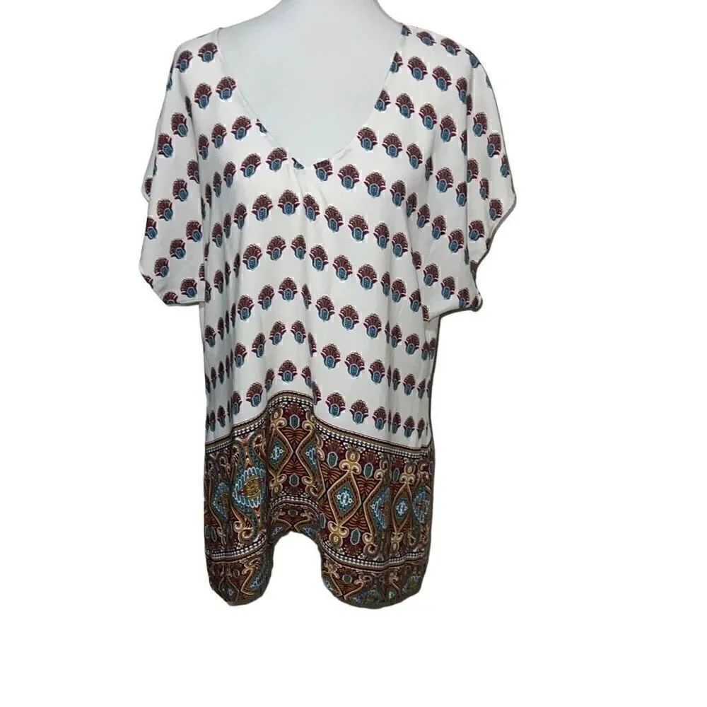 Show Me Your Mumu Original Mumu Tunic Top Boho Bohemian Moroccan sz XL X-Large